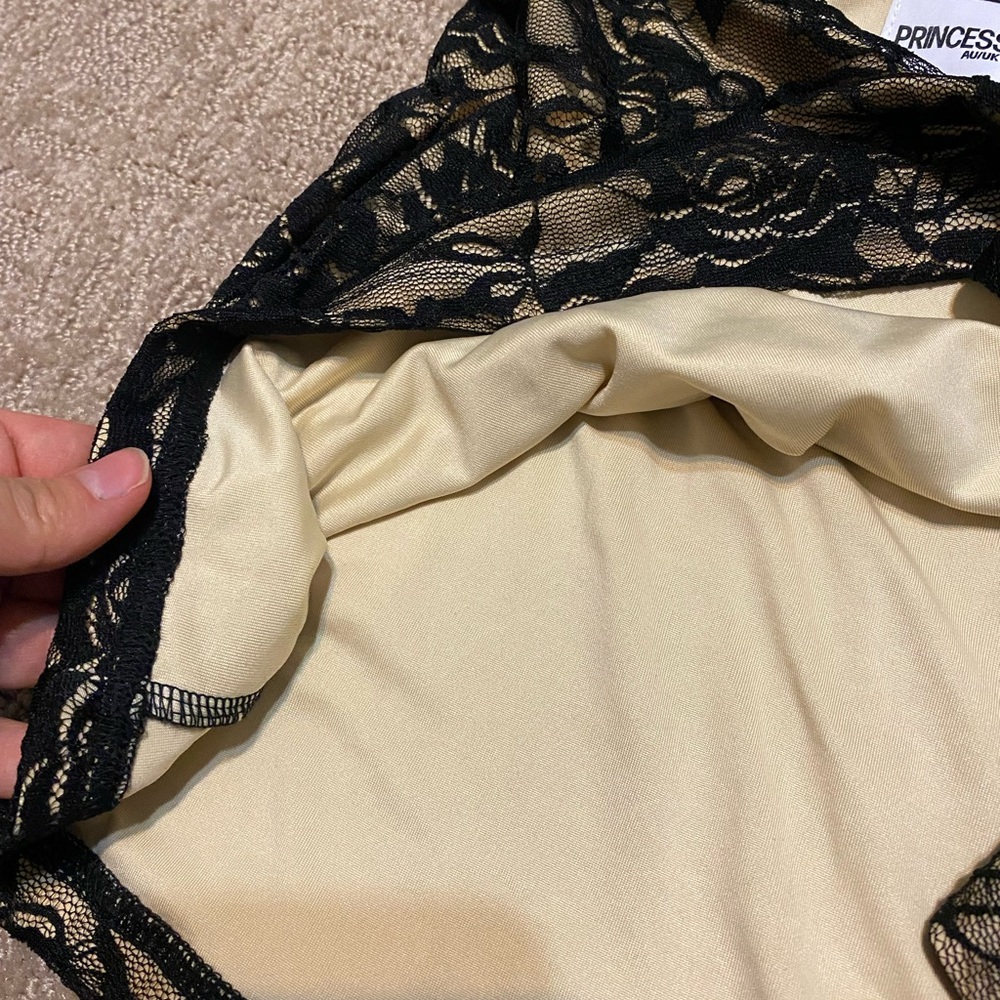 NWT {Princess Polly} Santoro Lace Set | Black + Tan ~ Size US 4 - Picture 7 of 16